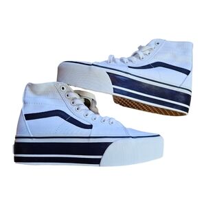 Vans Sk8-Hi Tapered Stackform Navy Stripe Sneakers NEW